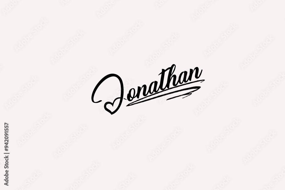 Ταπετσαρία Jonathan Name signature with beautiful and stylish font