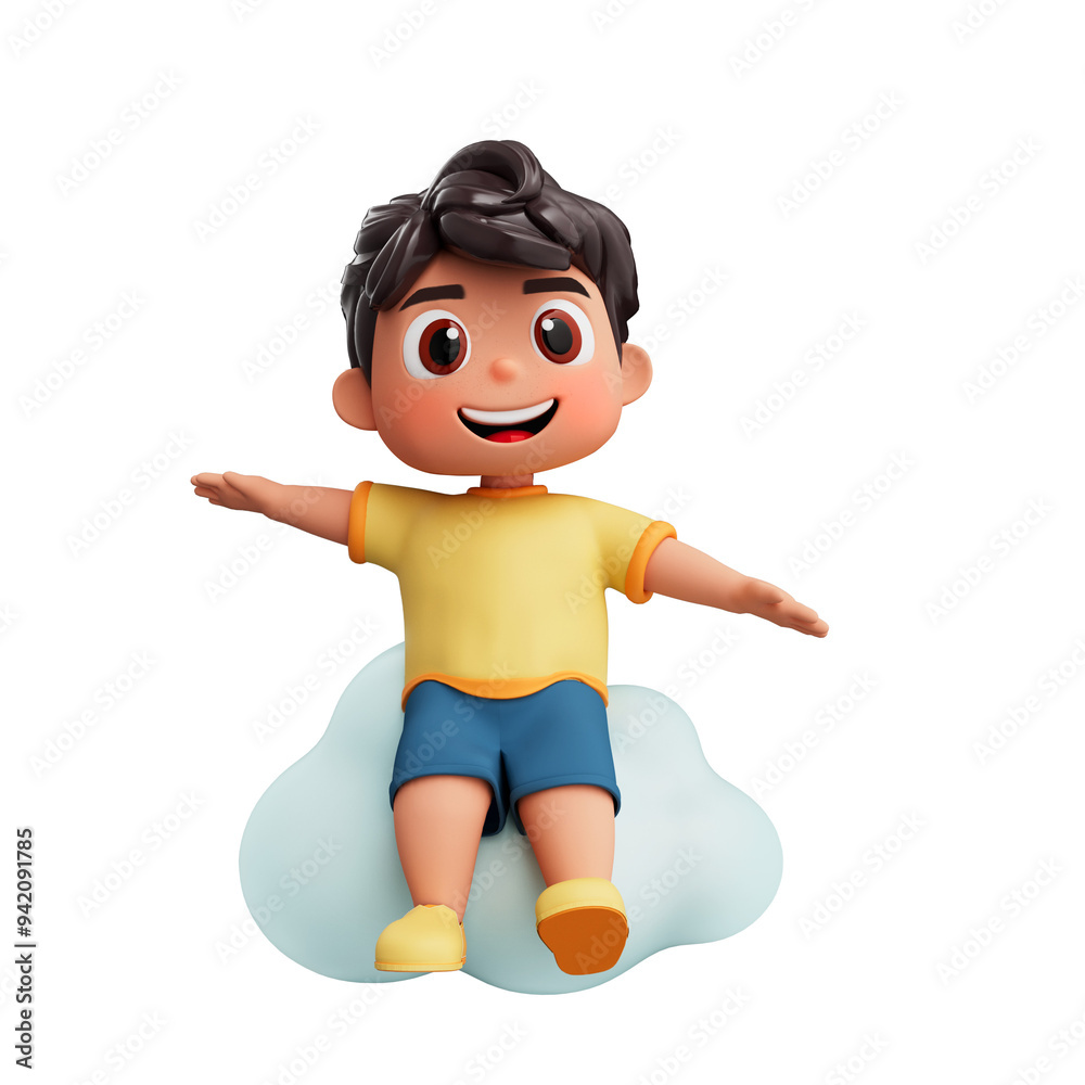 Menino 3D Cartoon dia das crianças Menino 3D Cartoon dia das crianças