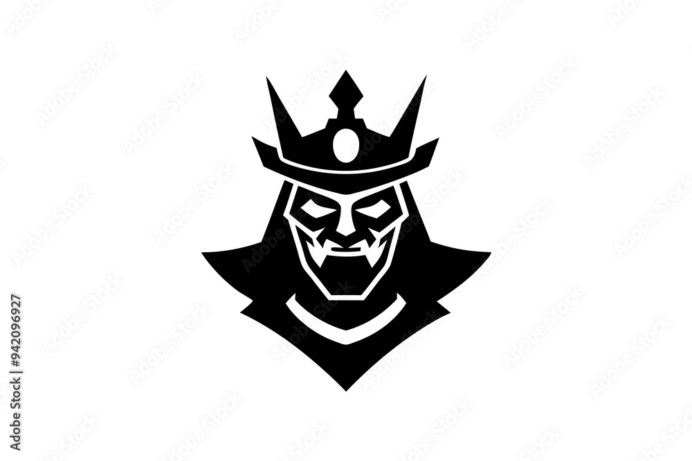Small game logo with a Japanese Hanza monster Small game logo with a Japanese Hanza monster