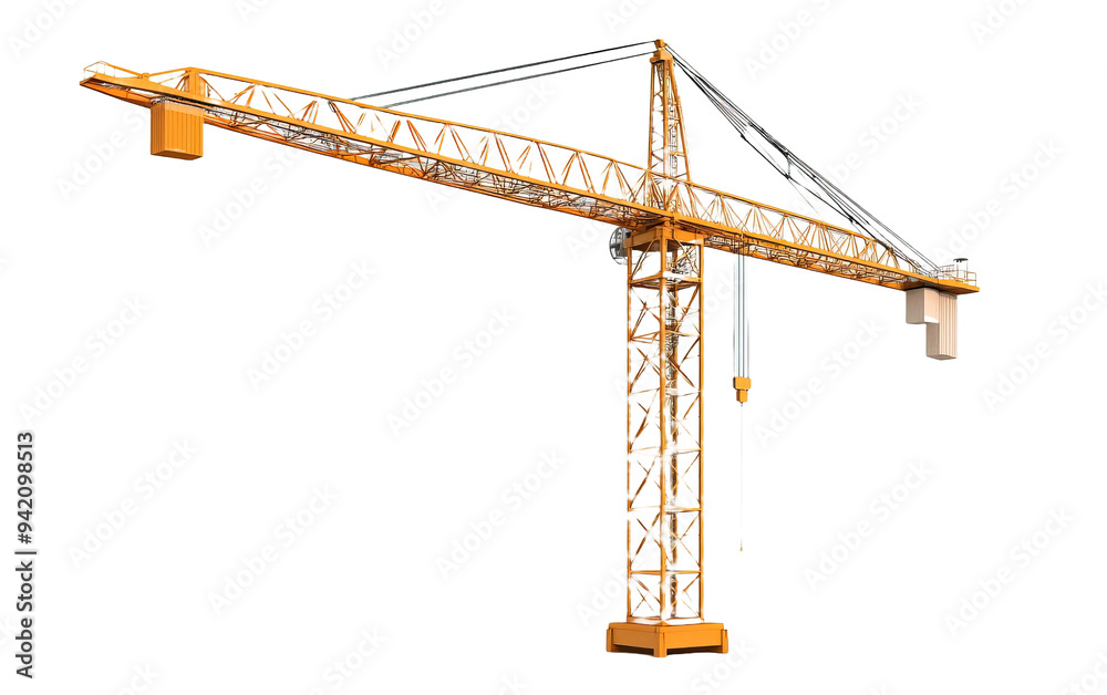 Building crane isolated on white or transparent background Building crane isolated on white or transparent background