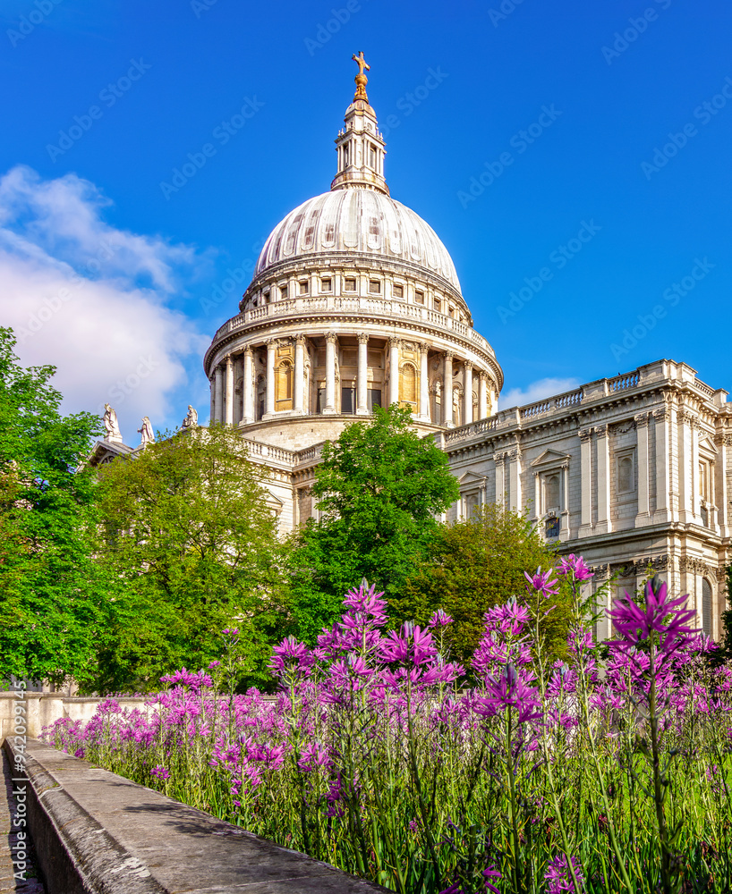 Obraz premium St. Paul's cathedral in spring, London, UK