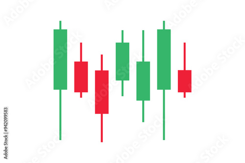 Trading candle stick pattern chart design icon. Crypto candles sign, stock and forex business investment trading analysis.