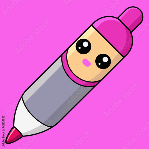 penna, vector illustration kawaii photo