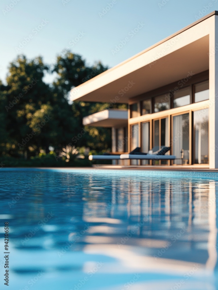 Fototapeta premium Contemporary Residential Swimming Pool