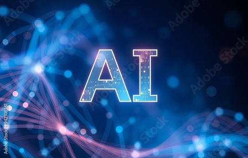 Ai technology abstract background.