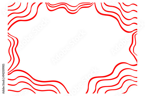 Abstract stripes background in red and white with wavy lines pattern.Vector illustration design. Eps 10