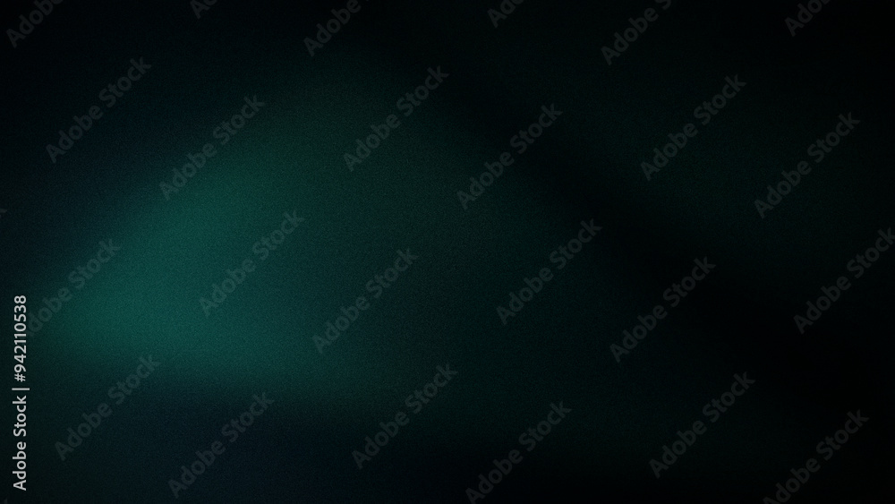 Obraz premium Dark gradient background featuring deep shades of green and black with a subtle, grainy texture. Ideal for 4K wallpapers, moody web banners, and atmospheric design backdrops