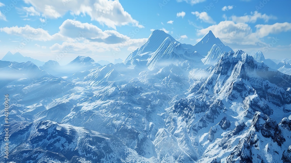 Mountain peak with snow panorama landscape. Mountain peak with snow panorama landscape.