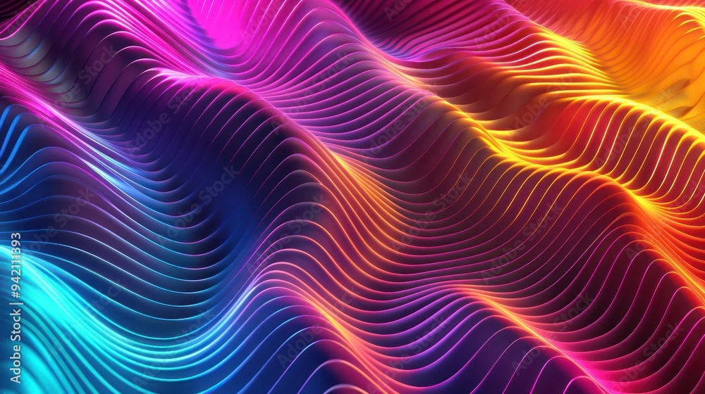 Obraz premium Abstract Wavy Gradient