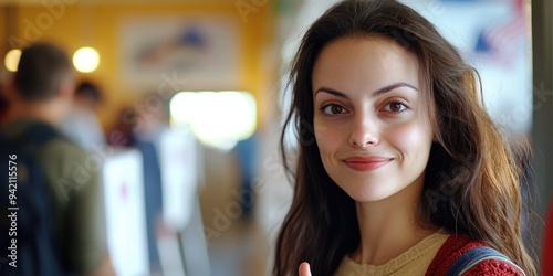 Friendly Portrait of Woman in Indoor Setting