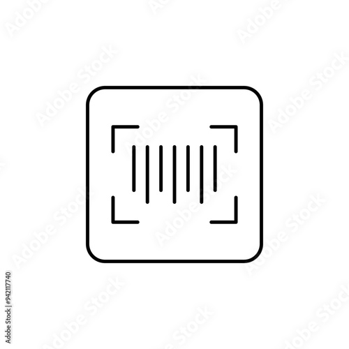 Barcode Icon for Efficient Scanning and Inventory Management, Ideal for Retail, Product Tracking, and Data Collection Applications - Modern Design for Digital and Print Use