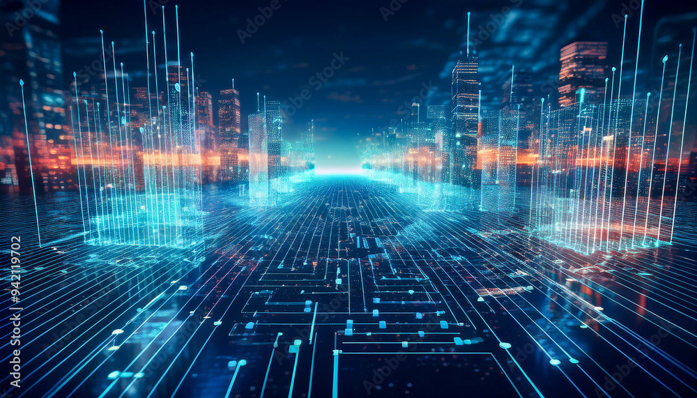 A digital representation of a cyber defense network showcasing AI-driven firewalls, encryption systems, and real-time monitoring. This visual highlights advanced security measures protecting data inte A digital representation of a cyber defense network showcasing AI-driven firewalls, encryption systems, and real-time monitoring. This visual highlights advanced security measures protecting data inte