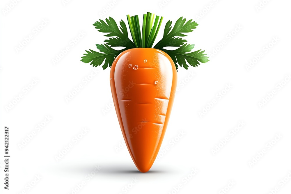 A modern, flat design icon of a carrot, perfect for use in apps or websites focused on health and nutrition A modern, flat design icon of a carrot, perfect for use in apps or websites focused on health and nutrition