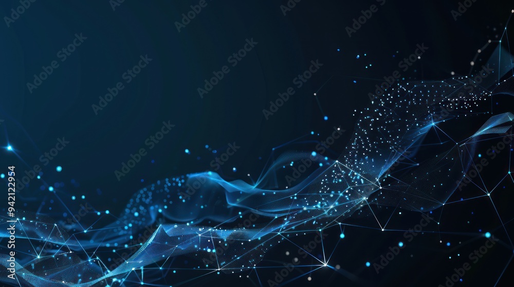 Abstract Blue Glowing Network Abstract Blue Glowing Network