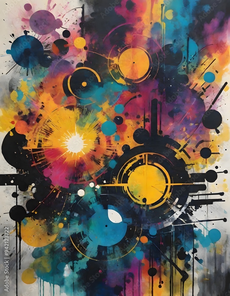 Abstract oil painting of colorful swirling pattern with vibrant red, orange, yellow, and teal hues, creating a dynamic visual effect, Generative AI. Abstract oil painting of colorful swirling pattern with vibrant red, orange, yellow, and teal hues, creating a dynamic visual effect, Generative AI.