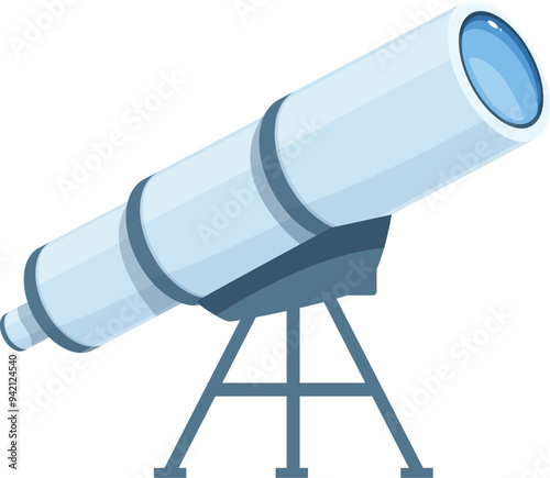 Telescope pointing at the sky for space exploration and astronomical observation