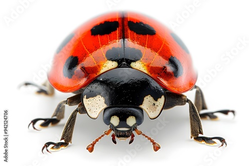 Close-Up of a Vibrant Ladybug with Distinctive Spots