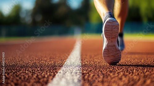 Runner's Foot on a Track