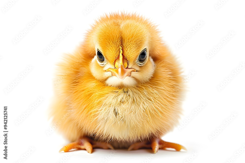 Adorable Close-Up of a Fluffy Yellow Chick Adorable Close-Up of a Fluffy Yellow Chick