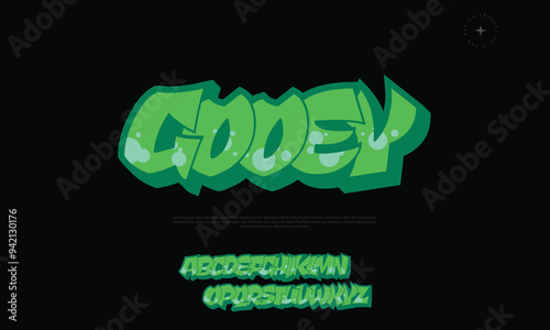 Hand written graffiti font alphabet. Vector set on Black A, B, C, D, E, F, G, H, I, J, K, L, M, N, O, P, Q, R, S, T, U, V, W, X, Y, Z and Arab numerals 0, 1, 2, 3, 4, 5, 6, 7, 8, 9 Graffiti street art