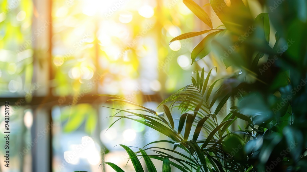 Sunlight Through Green Leaves