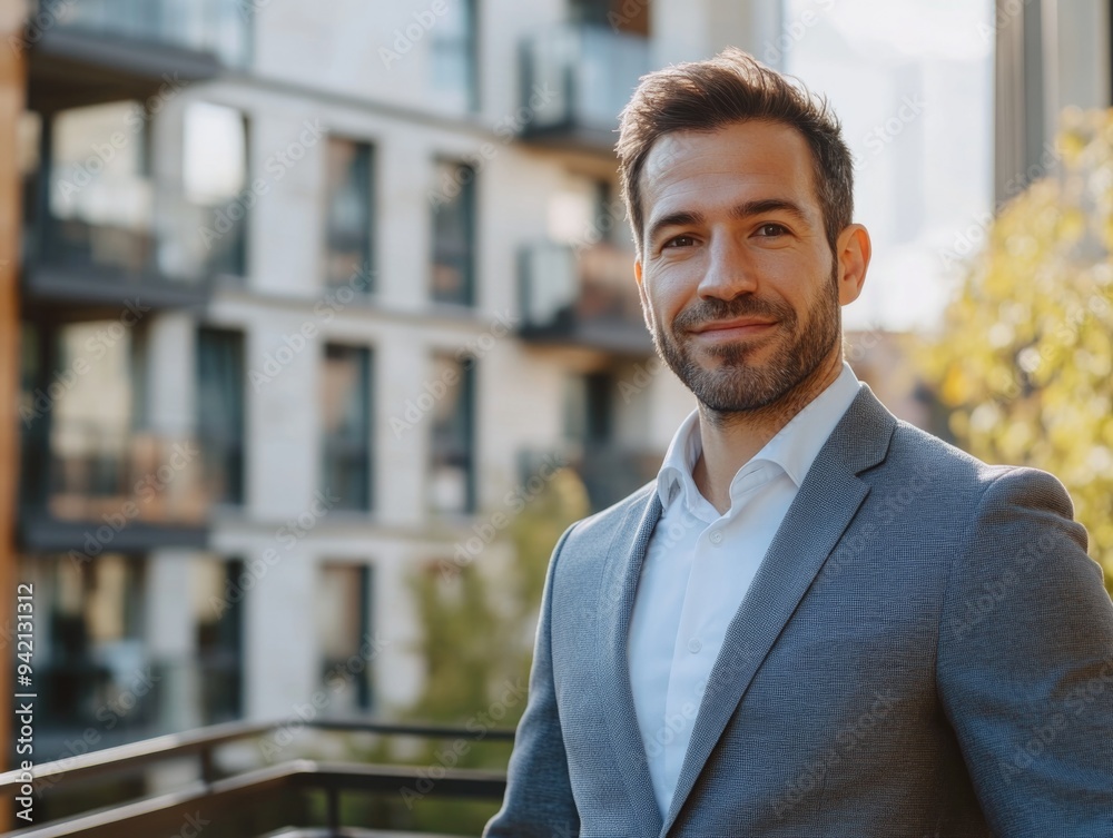 Professional Man in Suit Outdoor Professional Man in Suit Outdoor