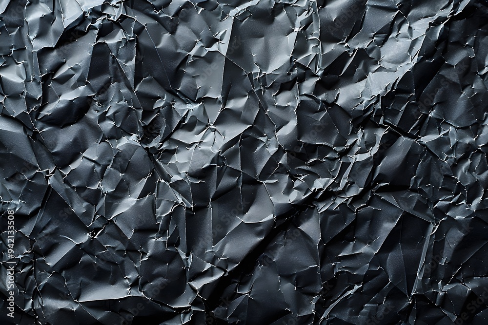 Textured Black Crumpled Paper Background for Creative Projects Textured Black Crumpled Paper Background for Creative Projects
