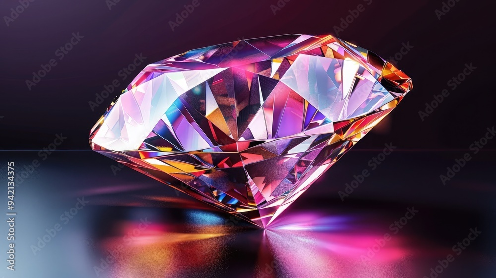 Shimmering crystals emitting mesmerizing crepuscular rays, Crystal background. Shimmering crystals emitting mesmerizing crepuscular rays, Crystal background.