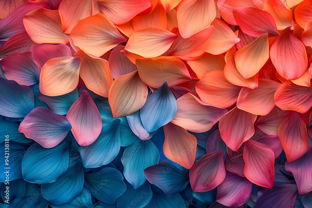 Vibrant Petal Mosaic: A Colorful Blend of Nature's Beauty Vibrant Petal Mosaic: A Colorful Blend of Nature's Beauty