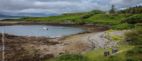 Kilmakilloge, Ireland - June 9 2024 "Wild Atlantic Way Road landscape in the west Ireland"