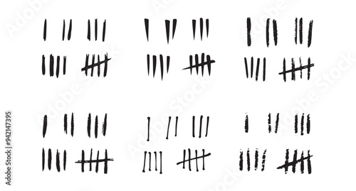 hand drawn prison wall doodle sticks lines counter 