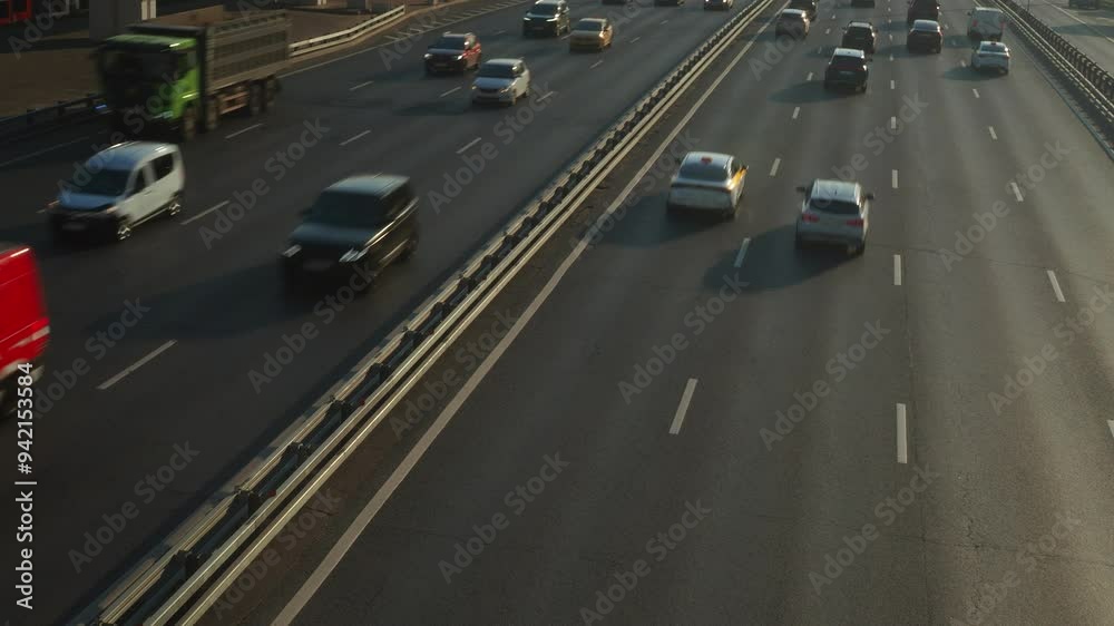 traffic on highway traffic on highway