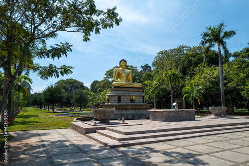 Viharamaha Devi Park Buddha Statue in Colombo photo