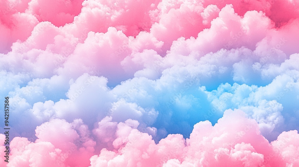 Pink-blue clouds with a matching sky in the center, surrounded by a blue sky Pink-blue clouds with a matching sky in the center, surrounded by a blue sky