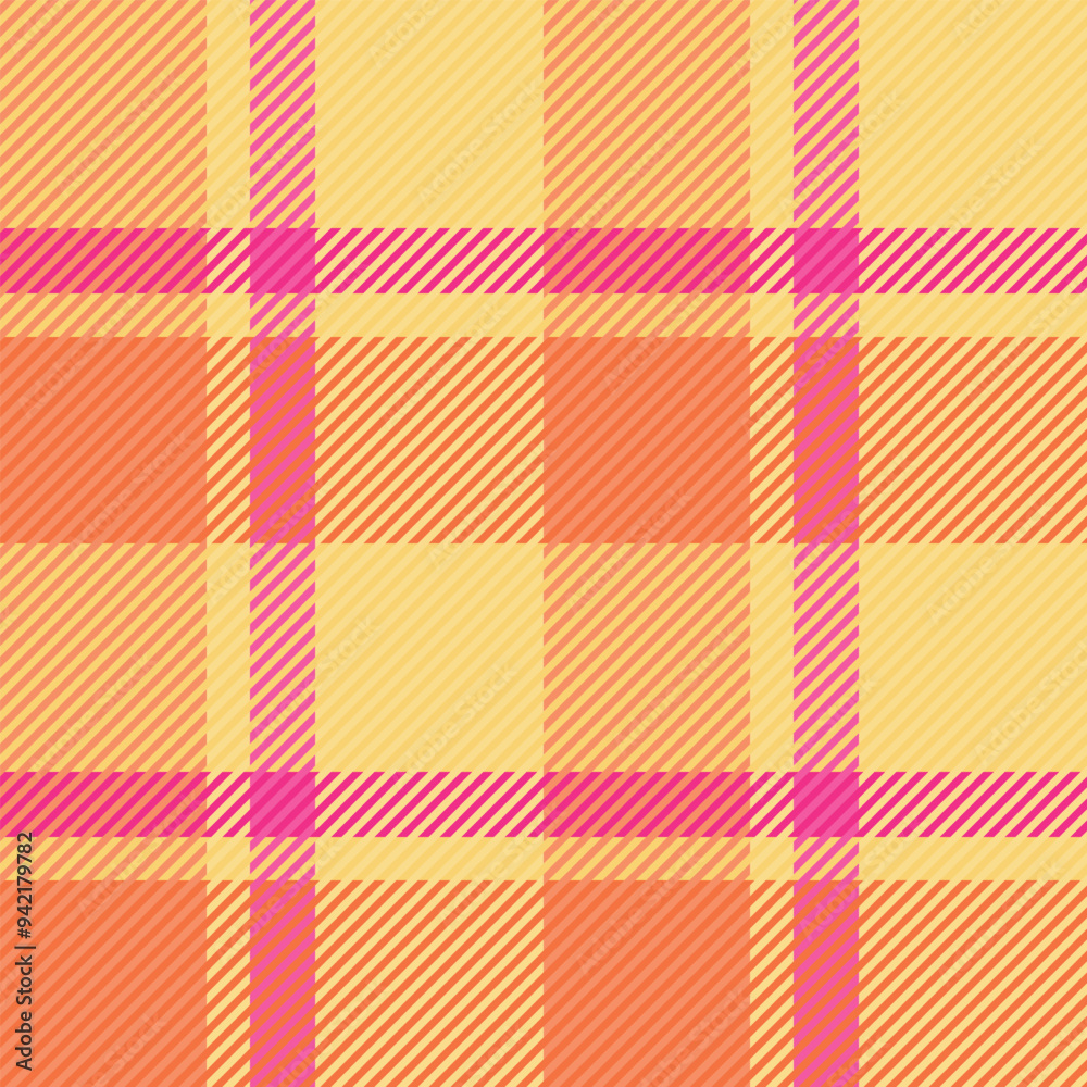 Scratch vector check textile, soft texture background seamless. Cutout fabric plaid pattern tartan in amber and orange colors. Scratch vector check textile, soft texture background seamless. Cutout fabric plaid pattern tartan in amber and orange colors.