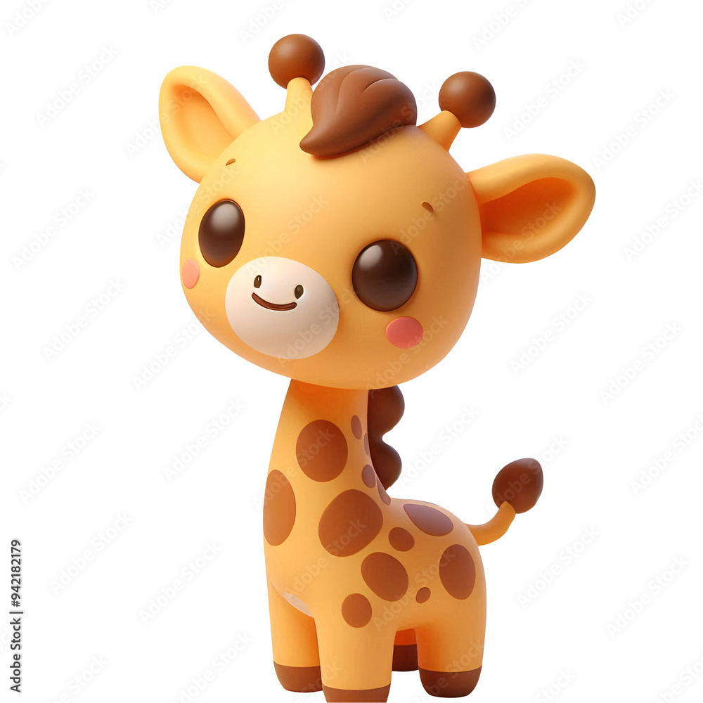 giraffe isolated on white