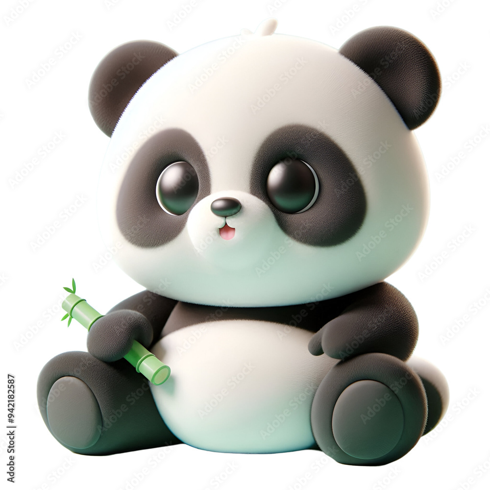 Obraz premium 3D Cute Cartoon Panda