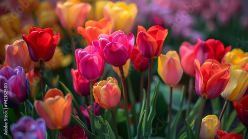 Tulips. Beautiful bouquet of tulips. colorful tulips. tulips in spring,colourful tulip 