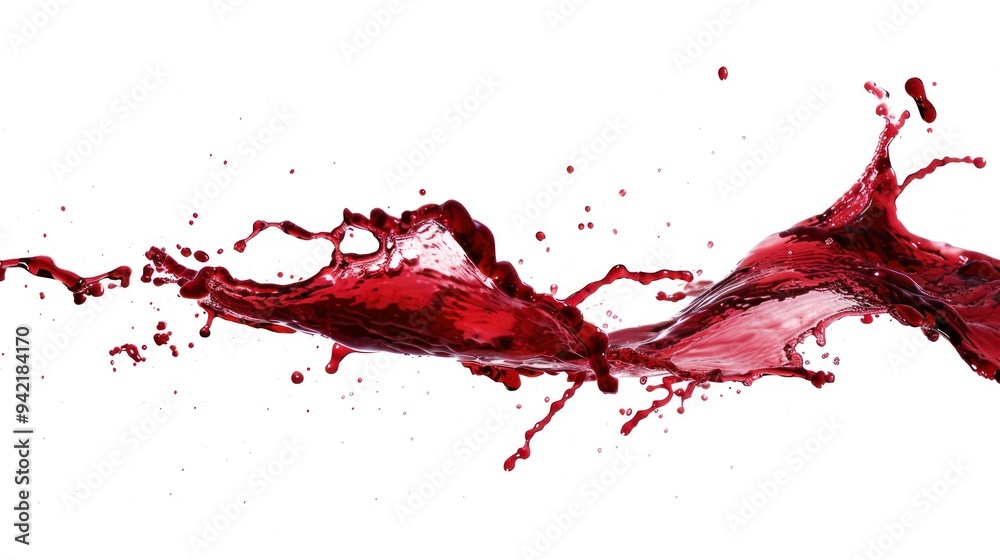 Naklejka premium Red Liquid Splash