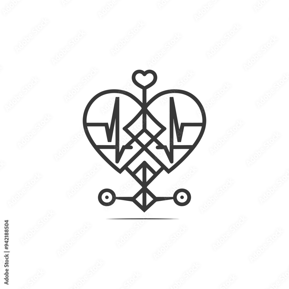 Heartbeat Within a Geometric Heart with Wheels Heartbeat Within a Geometric Heart with Wheels