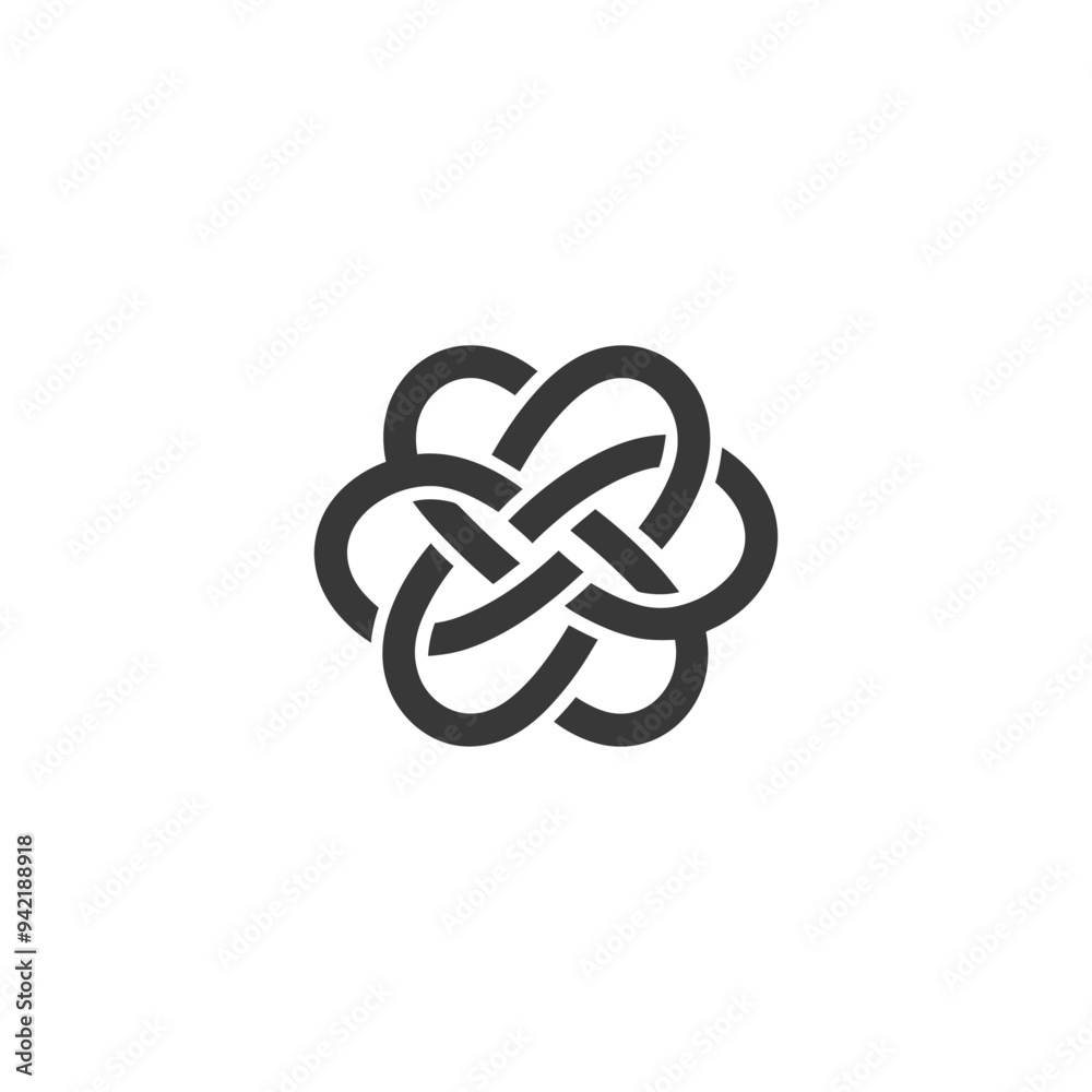 Intertwined Abstract Design with Multiple Loops Intertwined Abstract Design with Multiple Loops