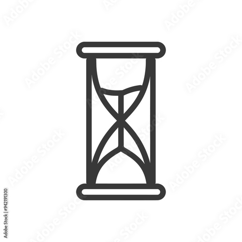 Line Art Illustration of an Hourglass