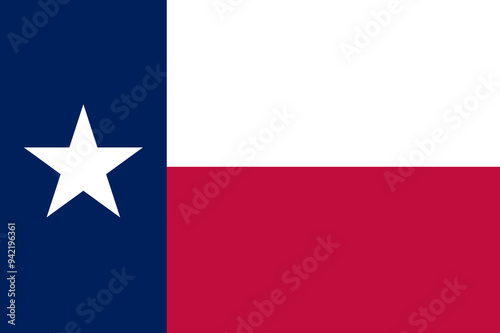 Flag of Texas state (United States of America, U.S.A. or USA, North America)