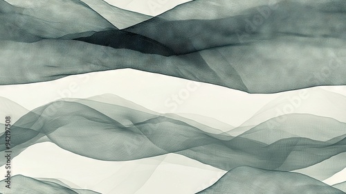 Wallpaper Mural   A monochromatic image featuring numerous wavy lines on a white backdrop, with a dark background Torontodigital.ca