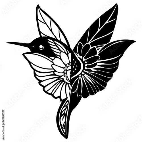 black and white butterfly
