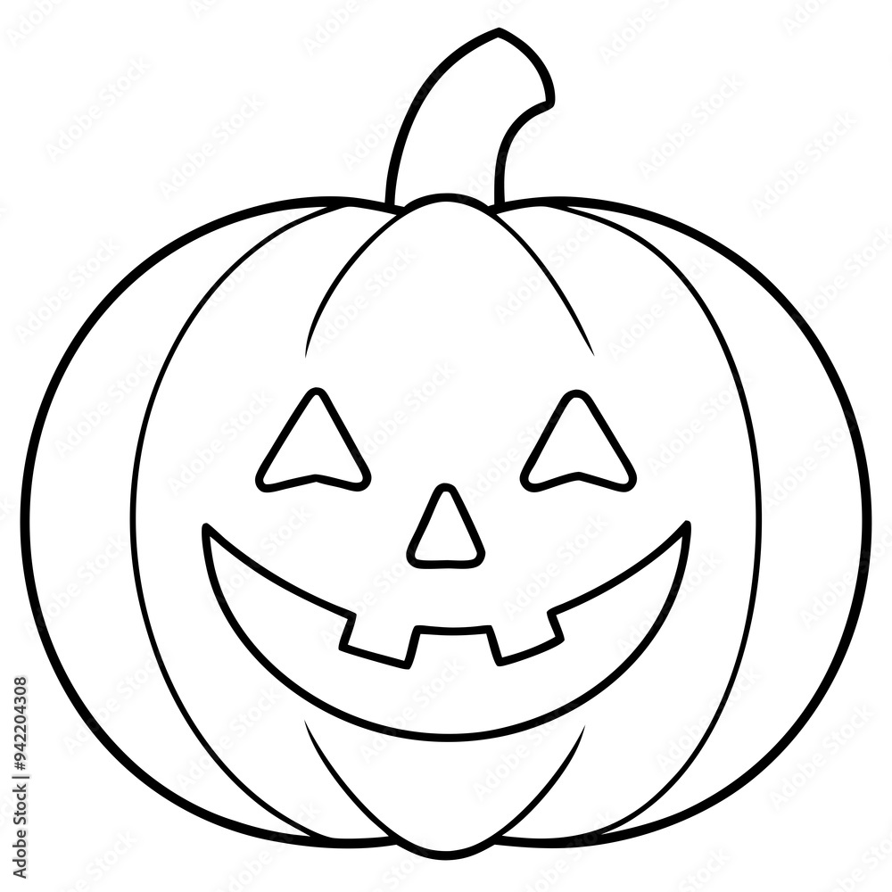 Halloween pumpkin head line art Halloween pumpkin head line art