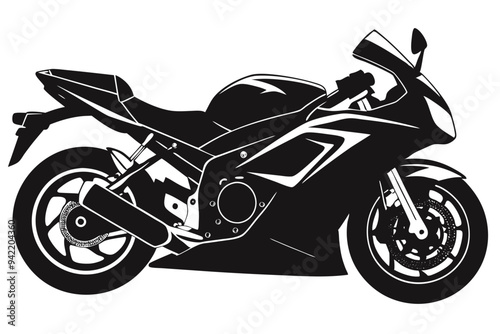 motorcycle on a white background
