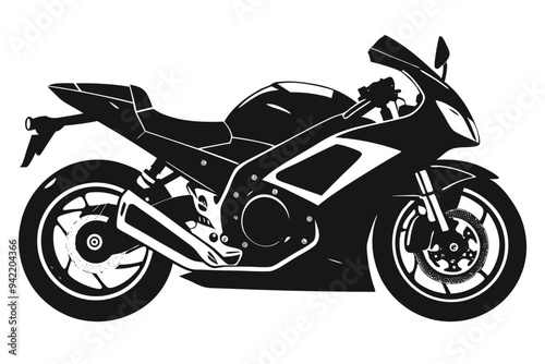 motorcycle on a white background