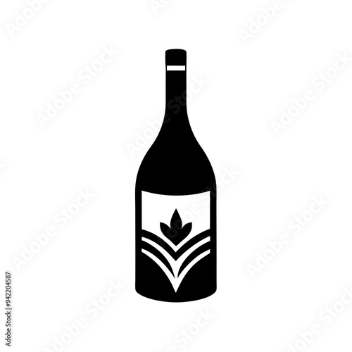 wine bottle and glass