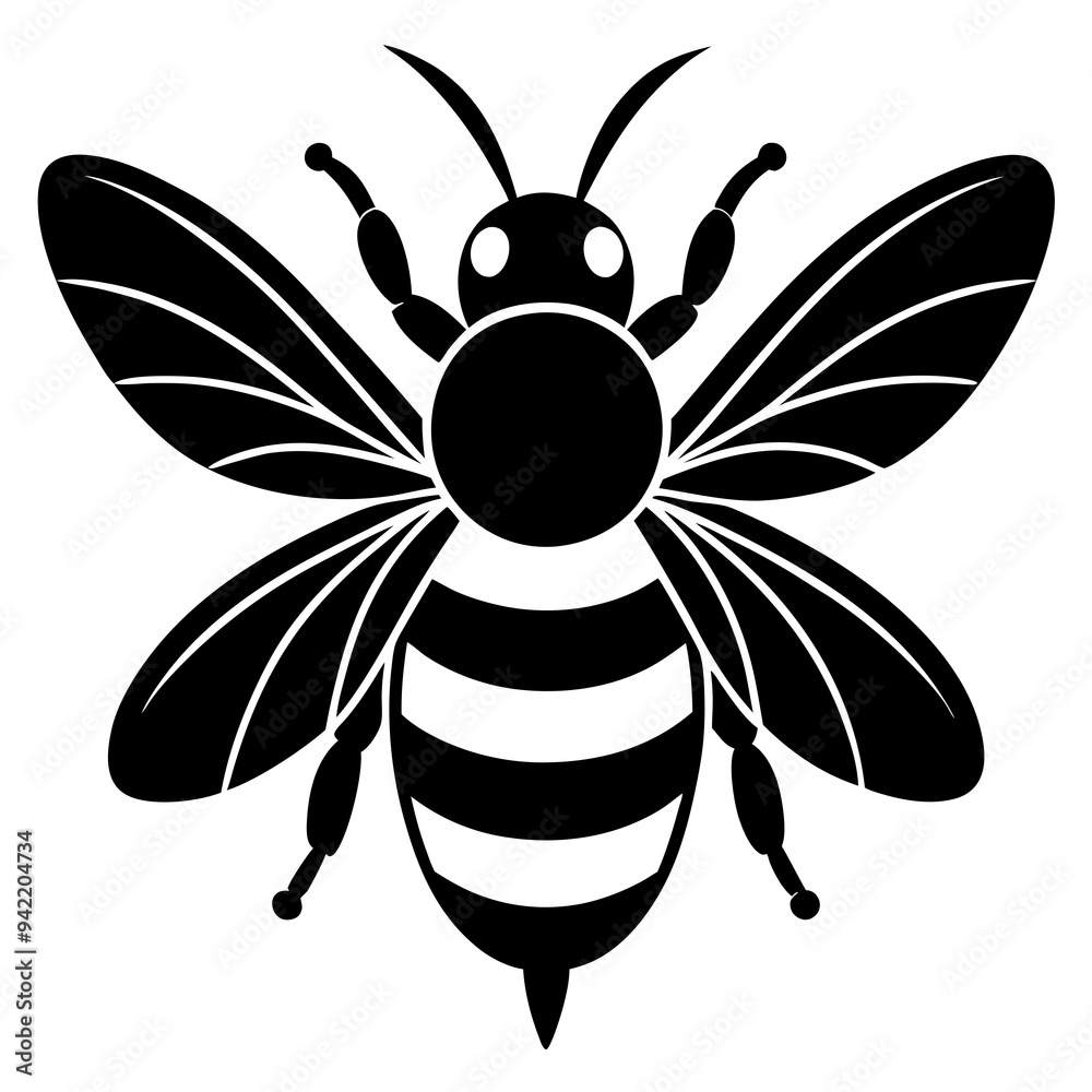 Fototapeta premium bee on white background